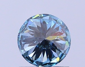 Diamant CVD cultivé en laboratoire, forme ronde, bleu vif fantaisie, clarté VVS2, polissage excellent, pierre précieuse brute brillante pour joaillerie fine. - Product Image 2