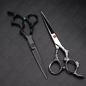 Ciseaux de coiffure de qualité supérieure avec design Dragon, en acier inoxydable, lames de barbier à tranchant aiguisé comme des rasoirs - Product Image 5