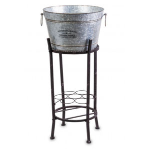 Bañera para Bebidas de Metal Galvanizado de Alta Calidad con Soporte y Asas, Enfriador de Bebidas para Fiestas, Bodas y Eventos al Aire Libre en Oferta - Product Image 6