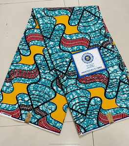Red <b>Navy</b> Blue Luxury African Wax Print Ankara Fabric Abstract Geometric Pattern for <b>Women</b> Dressmaking - Product Image 3