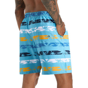 Shorts de bain décontractés et légers pour hommes, coupe oversize, design écologique avec contraste de couleurs, vente en gros - Product Image 3