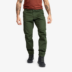 Pantalon Softshell Vert Olive pour Homme Coupe Classique Fermeture Éclair Résistant à l'Eau Pantalon de Randonnée Extérieur avec Poches Porté Toutes Saisons - Product Image 1