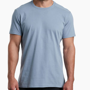 T-shirts en coton de bambou pour hommes, manches courtes, t-shirts d'été en jersey pour hommes, t-shirts personnalisés en gros - Product Image 1