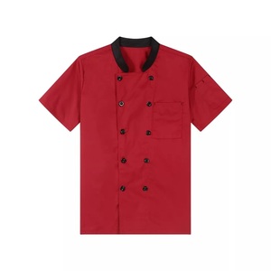 Chaqueta de Chef Premium para Hombre, Manga Corta, Polialgodón, Doble Botonadura, Uniforme de Cocina para Restaurante, Tejido de Alta Calidad, Precio de Exportación al por Mayor - Product Image 1