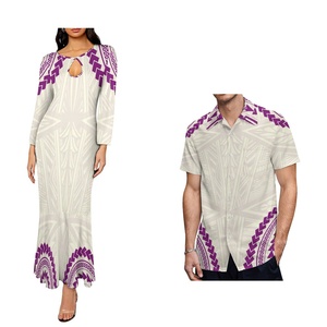 Chemise pour homme de style rétro et polynésien, motif feuilles de Monstera Offwhite, dernière collection, ensembles personnalisés pour couples, style hawaïen - Product Image 6