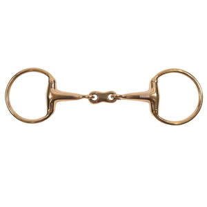 Bocado de Eslabones Franceses Dorado de la Mejor Calidad para Caballos, Bocado de Acero Inoxidable para Carreras de Caballos, Productos de Equitación - Product Image 1