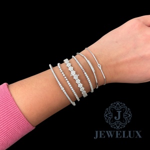 Bracelet Tennis Unisexe de Luxe en Moissanite Jewelux, Coupe Brillante, Élégant et Sûr, Meilleure Vente, Disponible à Prix Export, Idéal Cadeau, Argent 925 - Product Image 3