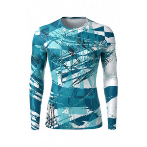 Wholesale Men Custom Long Sleeve Quick Dry Sports Gym Compression <b>Under</b> Base <b>Layer</b> Shirts Tops Running Clothes Jogging Wear - Product Image 2