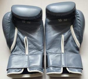 Made In Pakistan Wholesale Price Winning Gray Boxing <b>Gloves</b> <b>Lace</b> up Quality Genuine Leather Custom Made By Rockrush Industry - Product Image 5