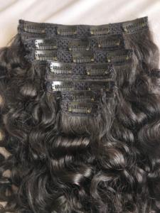 Extensions de cheveux naturels bouclés 100% vierges indiens Remy, lot de 5/7 pièces, 200 grammes, noir, pour femmes - Product Image 1