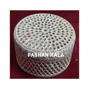 Rectangle Shape Soapstone Carving Jewelry Boxes For Corporate And Gift Purpose Exclusive Handicrafts Item Wholesaler Of Indian - Product Image 2
