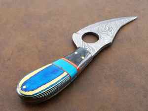 Couteau de survie de poche artisanal personnalisé pour la chasse en plein air, acier Sanmai, design compact et durable, garantie 1 an - Product Image 4