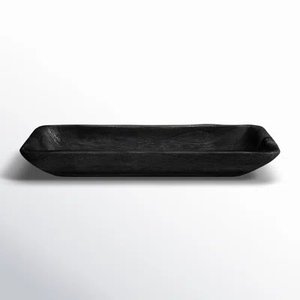 Handmade Metal Aluminum Serving <b>Tray</b> With Handle Tea Coffee And <b>Snacks</b> Serving <b>Tray</b> Black Coated Handcrafted Hotels Supplies - Product Image 5