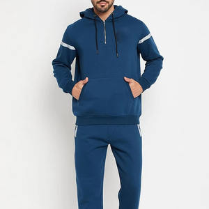 Ensembles de survêtements respirants et légers à col zippé, prix de gros, conception OEM, sur mesure - Product Image 1