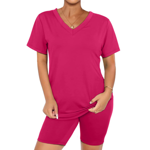 Active Movement <b>Set</b> For Women's Double Stitching Short Sleeves Breathable Professional Summer <b>Set</b> For Women's - Product Image 1