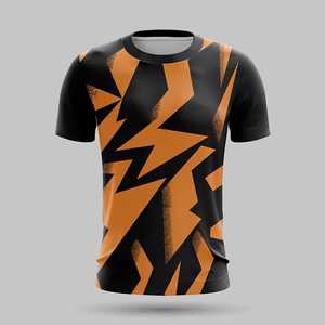 Maillot de football sublimé pour homme, manches courtes, anti-transpiration, coupe athlétique, col rond, design dégradé, toutes saisons - Product Image 4