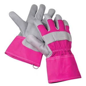 Heavy-Duty Soft Buffalo Grain <b>Leather</b> Safety Cuff Heat Resistant Anti-Slip Anti-Cut Anti-Static Gloves 11 oz Thickness - Product Image 5