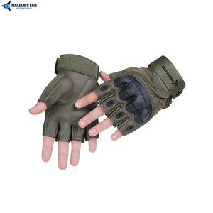 ถุงมือ Daizen Star Tactical แบบครึ่งนิ้ว สีเขียว-ดำ ยาวถึงข้อมือ เป็นมิตรกับสิ่งแวดล้อม ผลิตจากผ้าฝ้าย/โพลีเอสเตอร์/สแปนเด็กซ์ อเนกประสงค์ รุ่น Four - Product Image 5