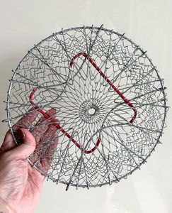 Portable Metal Egg <b>Basket</b> with Handle, Farm Fresh Egg <b>Storage</b> Solution - Product Image 2