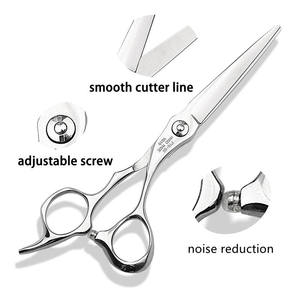 Ciseaux de coiffure professionnels pour droitiers, en acier inoxydable, lame tranchante, manche long, design ergonomique pour la coiffure en salon - Product Image 4