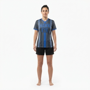 Uniforme de football américain sur mesure pour femmes, taille plus, manches courtes, polyester, vêtements de sport d'équipe - Product Image 1