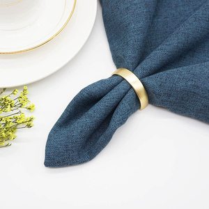 Modern Brass Napkin Ring <b>Semi</b>-<b>Circle</b> 1.88 Inch Wide Durable <b>Table</b> Accessory Event Supplies Customizable Designs - Product Image 4
