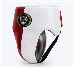 No Boxing No Life, Set de Boxeo MMA Rojo y Blanco, Guantes de Cuero Vacuno 100% Genuino, Protector de Cabeza, Protector Inguinal, Equipo de Entrenamiento y Sparring - Product Image 3