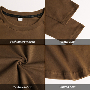 T-shirts pour hommes de qualité supérieure, col rond, manches longues, respirants, séchage rapide, polyester et élasthanne. - Product Image 6