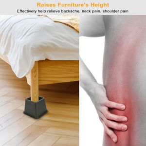 8pcs Adjustable Furniture <b>Risers</b> 500kg 1100lbs Capacity <b>Bed</b> Lifters for Couch Table Chair-Furniture Accessories - Product Image 2