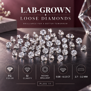 Diamantes Brillantes Redondos Cultivados en Laboratorio de Alta Calidad, 0.08-0.13 CT |   Piedras Sueltas de Color FG, Claridad SI, 2.7-3.2 MM, 11 Unidades, para Comercio de Joyería - Product Image 5
