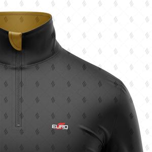 Chemise en polaire à demi-zip pour homme, 100% polyester, pull uni teint, respirant, séchage rapide, vêtements d'hiver, service OEM - Product Image 2