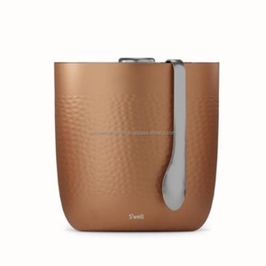 Seau à glace portable en métal avec poignée robuste, idéal pour les pique-niques en plein air, les voyages et les fêtes - Product Image 4