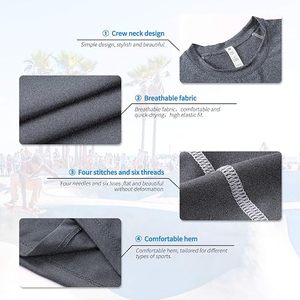 Men's Slim Fit Compression Long Sleeve Performance Shirt Premium Quick Dry Eco-Friendly Spandex/Polyester Base <b>Layer</b> <b>Top</b> - Product Image 2