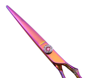 Ciseaux de barbier professionnels à poignée pivotante, manche en plastique, lames en acier inoxydable allemand, pointe acérée, pour droitiers, pour salon de beauté - Product Image 2