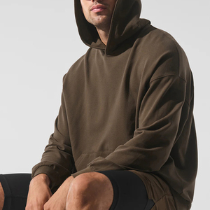 Sweat-shirts à capuche surdimensionnés en molleton de coton épais de haute qualité avec logo personnalisé pour hommes - Product Image 4