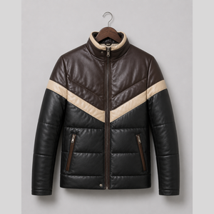 Chaqueta de Cuero de Primera Calidad para Hombre, Invierno, con Logotipo Frontal, Transpirable, Ecológica, 100% Piel de Vaca Original - Product Image 3