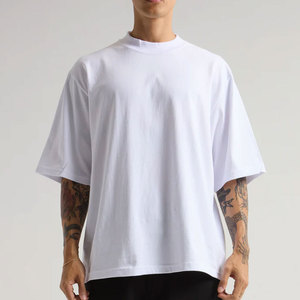 Custom <b>Logo</b> Screen Printing T Shirts Street Style Heavyweight Oversized Wholesale Tee T Shirt - Product Image 2