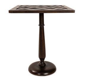Brown Wooden Side <b>Table</b> Square Accent <b>Table</b> Metal Top End <b>Table</b> Sofa Bedside <b>Table</b> for Living Room - Product Image 2
