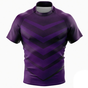 Camiseta de Rugby para Hombre, Manga Corta, Transpirable, Deportiva, de Alto Impacto, para Entrenamiento Deportivo, Juego en Equipo, al Aire Libre - Product Image 5
