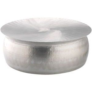 High Quality Metal Hammered <b>Silver</b> Round <b>Coffee</b> <b>Table</b> Eco-Friendly Portable Home Living Room Decorative Furniture - Product Image 2