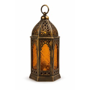 Lanterne marocaine en laiton oxydé perforée, petite taille, vente en gros |   Aqdus Saleem - Product Image 1