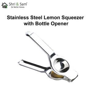 Stainless Steel Lemon <b>Squeezer</b> with Convenient Bottle Opener for Citrus <b>Juices</b> & Beverages - Product Image 1