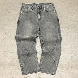 Pantalones vaqueros de mujer de corte recto, holgados, de cintura alta, estilo casual, de mezclilla, de pierna ancha, con lavado ácido, de gran venta - Product Image 1