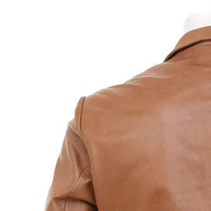 Chaqueta de Cuero Casual para Hombre con Textura Suave, Estilo Clásico, Logotipo Frontal, Impermeable y Ecológica para Uso Diario - Product Image 6