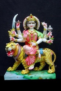 หินอ่อนที่สวยงาม Durga แม่รูปปั้นเทพธิดา - Product Image 4