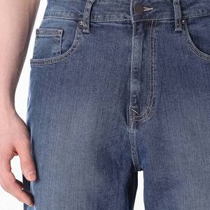 <b>Men's</b> Blue Washed Denim <b>Jeans</b> Casual Straight Fit Ripped Distressed <b>Trousers</b> Mid Waist - Product Image 5