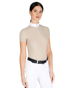 Camiseta Técnica de Ciclismo para Mujer, Spandex/Poliéster, Elástica en 4 Direcciones, con Paneles de Malla |   Camisa Ecuestre al por Mayor - Product Image 1