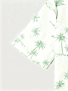 Chemise hawaïenne pour homme, chemise décontractée unisexe à manches courtes boutonnée pour l'été et la plage, vêtements imprimés Palmshadow - Product Image 3