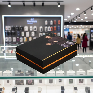 Boîte à rabat en carton avec logo personnalisé, fournie par l'usine |   Emballage électronique en carton ondulé, matériaux recyclés, revêtement UV, couleur et taille personnalisées - Product Image 3