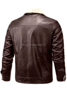 Vestes en cuir véritable de mode d'hiver pour hommes de haute qualité respirantes et confortables avec des conceptions OEM veste pour hommes - Product Image 2